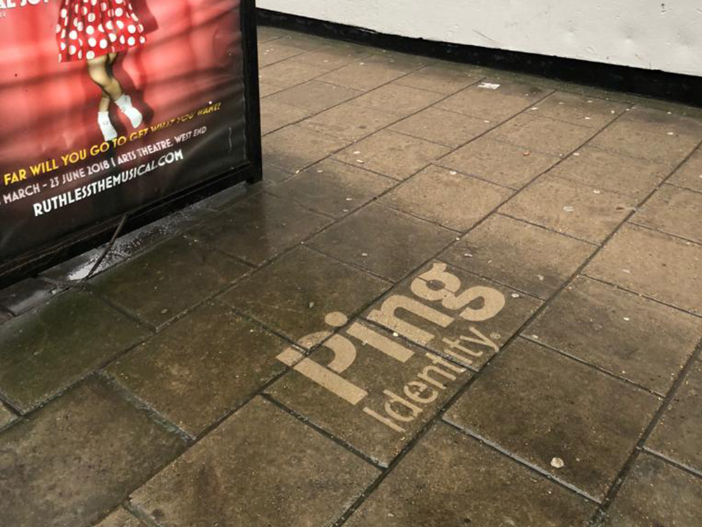 Ping pavement anti-graffiti marketing