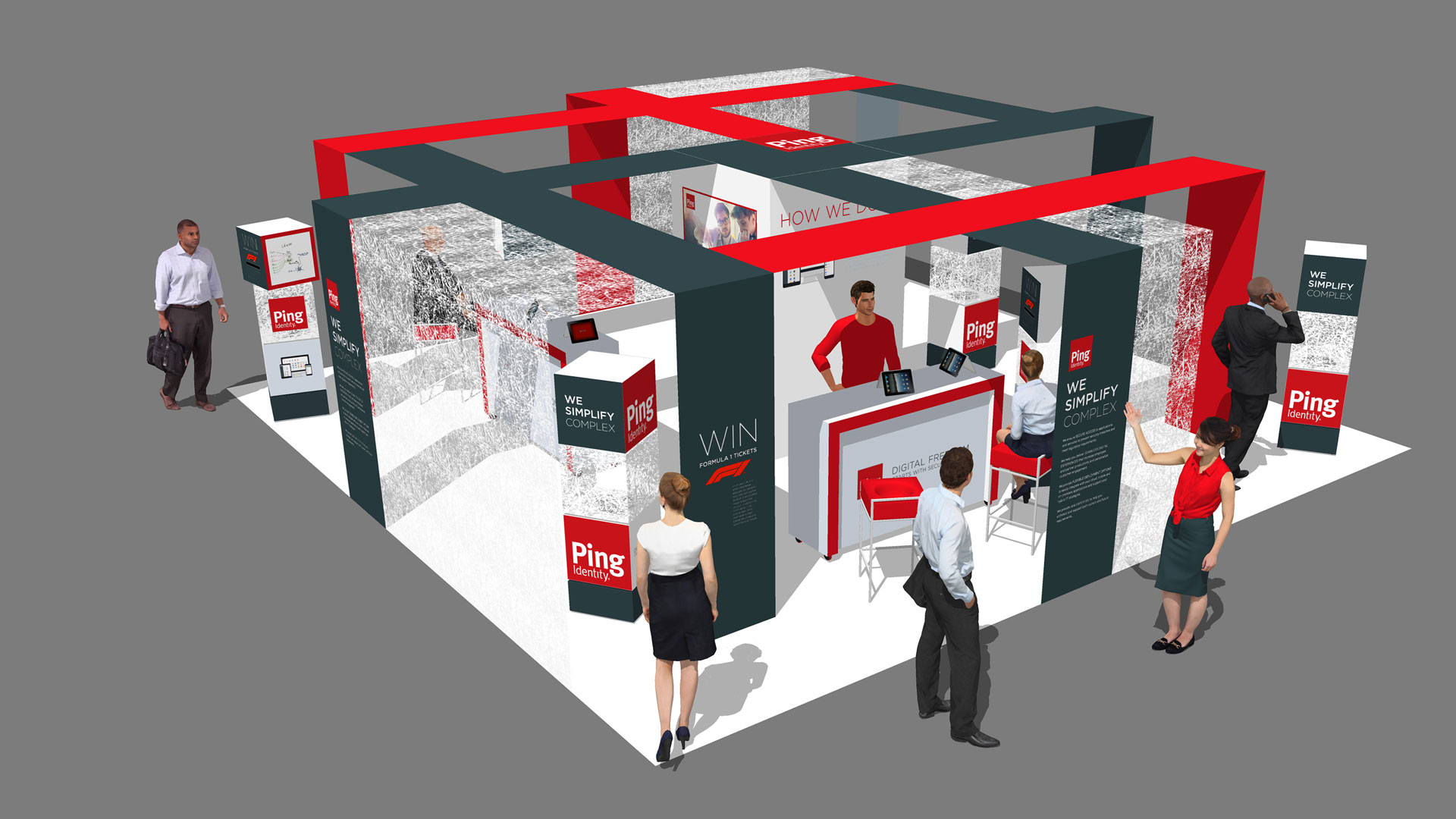 A CAD drawing of an Expo stand