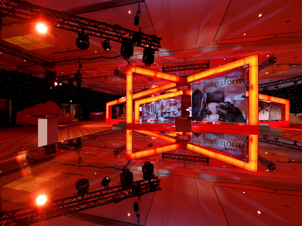 Vodafone conference illuminated stage design